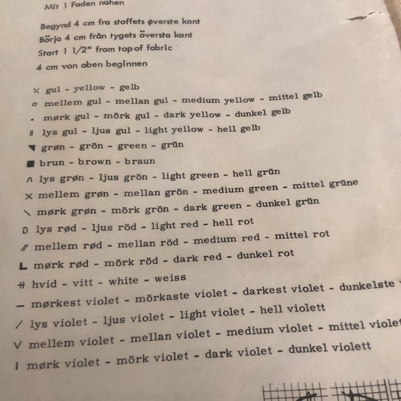 Miniklokkestreng Cross Stitch Kit Pansy Wallhanging 14x2.5” - Picture 4 of 5